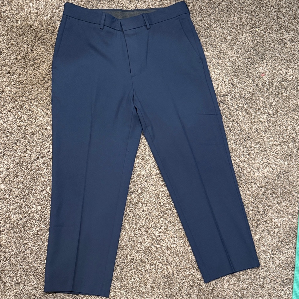 Haggar Slim Fit Premium Stretch Pants in Deep Blue
